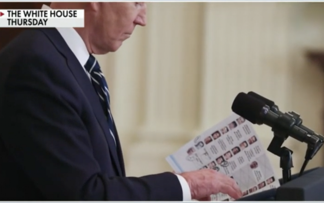 Biden brought a cheat sheet to the press conference! AIM’s Adam Guillette discusses on Fox Business